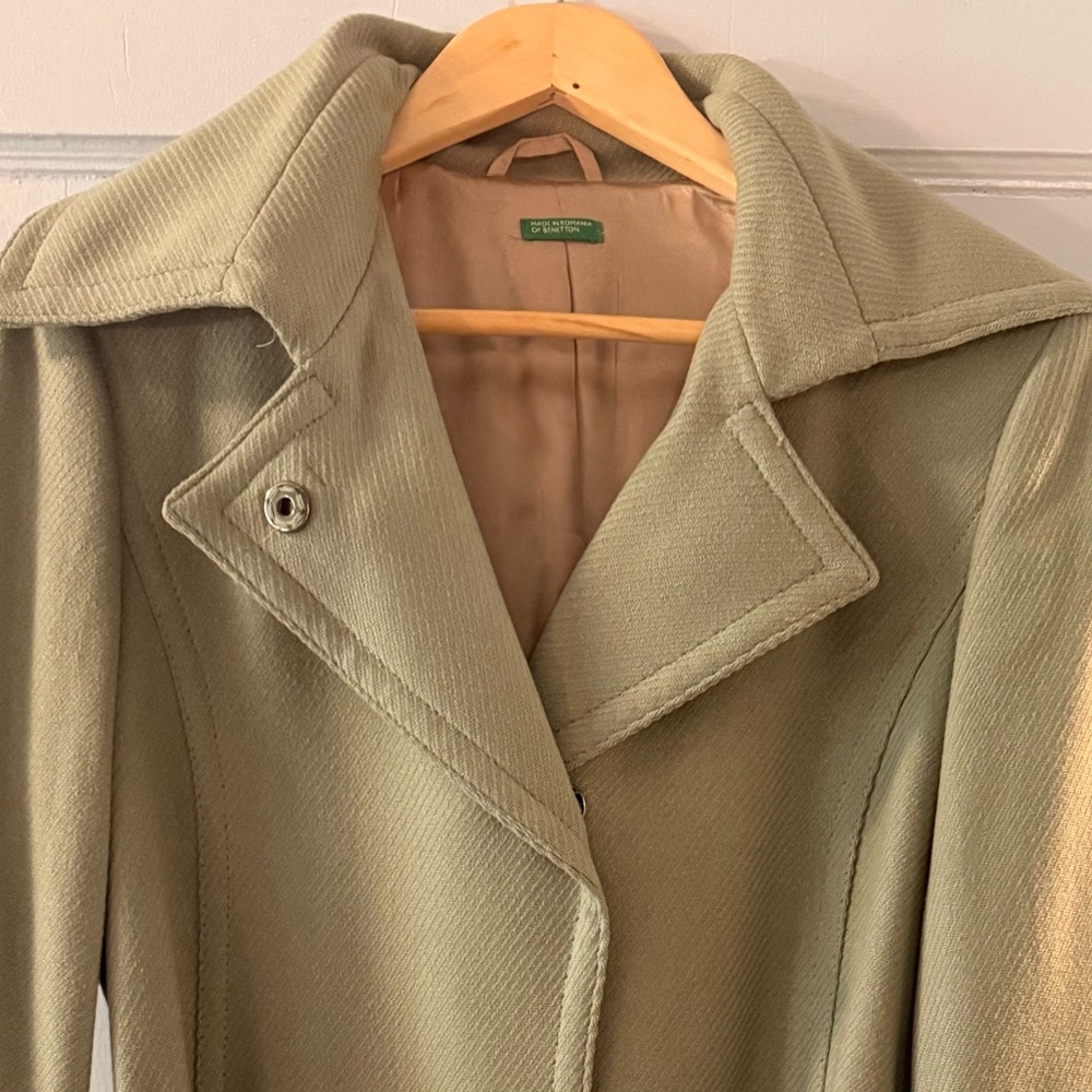 United Colors Of Benetton Olive Green Coat
